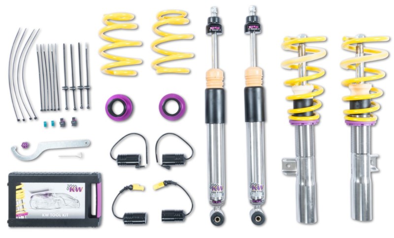 KW Coilover Kit V3 2020+ Mercedes CLA 35/CLA 45 Coupe 4WD w/ Electronic Dampers - 3522500S