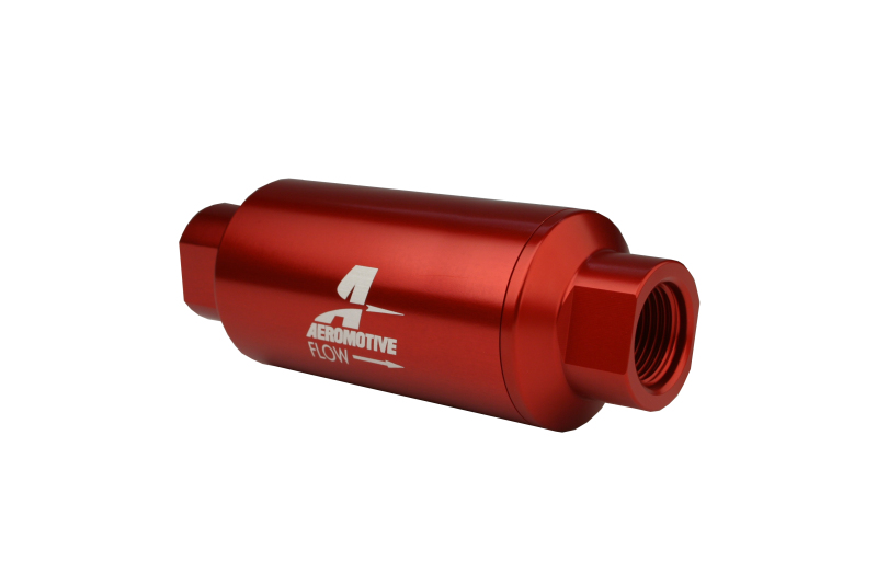 Aeromotive In-Line Filter - AN-10 size - 40 Micron SS Element - Red Anodize Finish - 12335