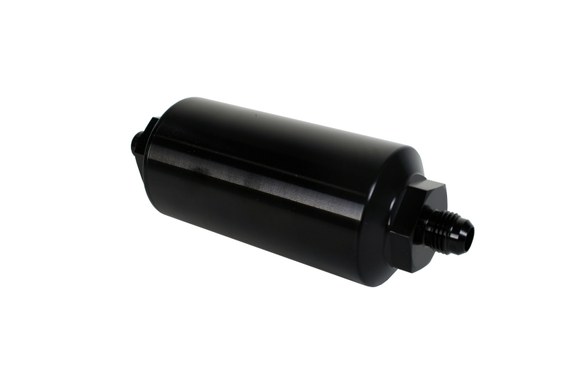 Aeromotive In-Line Filter - (AN-6 Male) 10 Micron Microglass Element Bright Dip Black Finish - 12345