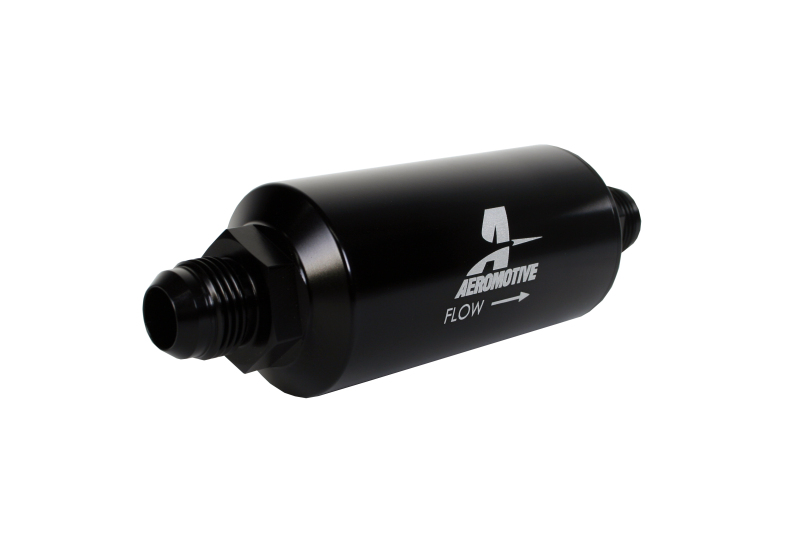 Aeromotive In-Line Filter - (AN-10) 100 Micron Stainless Steel Element Black Anodize Finish - 12389