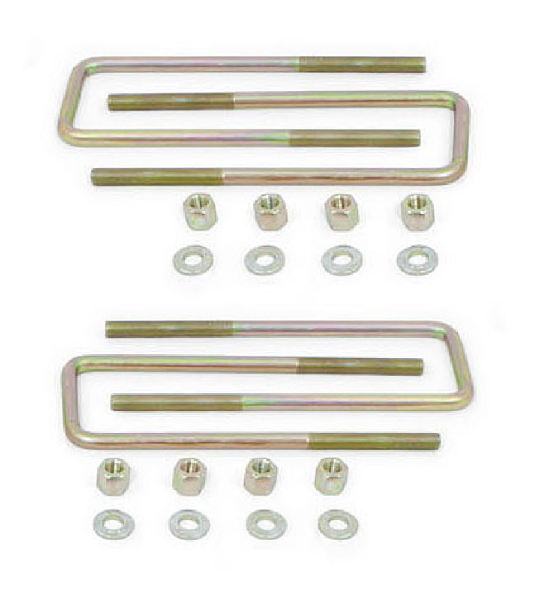 MaxTrac 09-18 Ford F-150 2WD Rear U-Bolts for 2in Lift Blocks - Square - Set of 4 - 913109