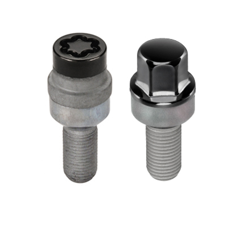 McGard 5 Lug Hex Install Kit w/Locks (Radius Seat Bolt) M14X1.5 / 17mm Hex / 28.1mm Shank L. - Black - 68020BK