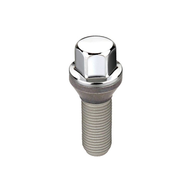 McGard Hex Lug Bolt (Cone Seat) M14X1.25 / 17mm Hex / 27.5mm Shank Length (Box of 50) - Chrome - 69726