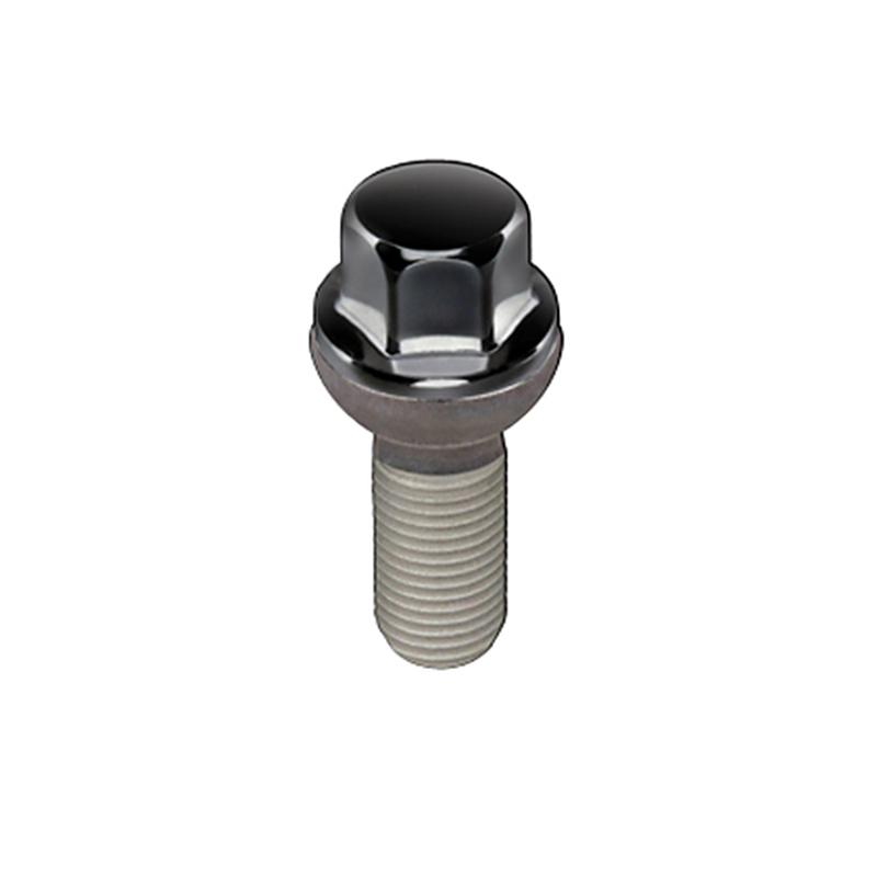 McGard Hex Lug Bolt (Radius Seat) M14X1.5 / 17mm Hex / 35.4mm Shank Length (Box of 50) - Black - 69832BK