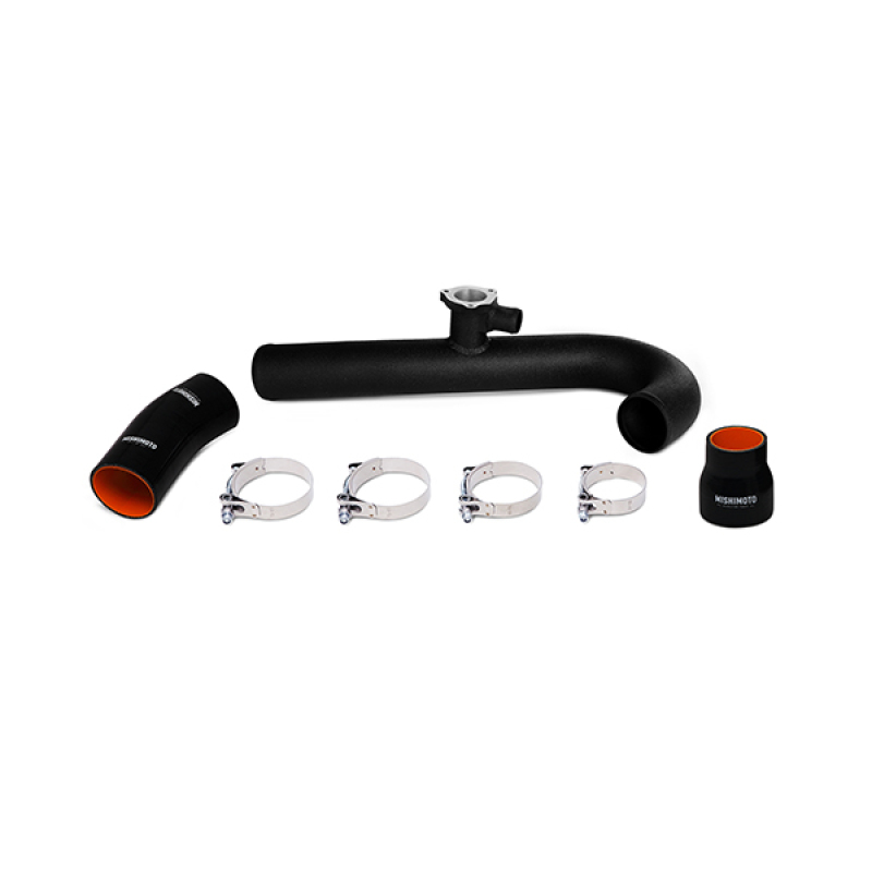 Mishimoto 2015 Ford Mustang EcoBoost 2.3L Intercooler Hot Side Wrinkle Black Pipe and Boot Kit - MMICP-MUS4-15HWBK