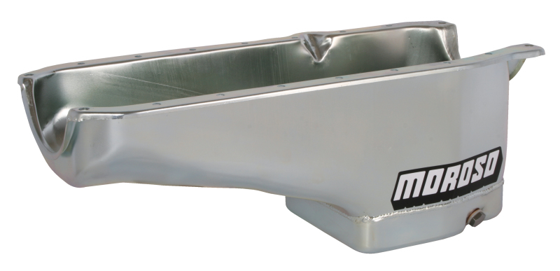 Moroso 86-Up Chevrolet Small Block (w/Passenger Side Dipstick) Wet Sump 6qt 8.25in Steel Oil Pan - 20182