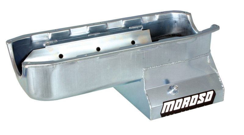 Moroso Pre-85 Chevrolet Small Block (w/2 Piece Rear Main Seal) Wet Sump 7qt 8.25in Steel Oil Pan - 20196