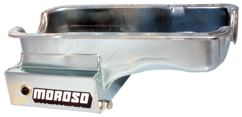Moroso Ford 289-302 (w/Front Sump) Kicked Out Road Race Baffled 9qt 8in Steel Oil Pan - 20503