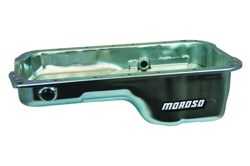 Moroso Honda 2.2/2.3L H Series Stock (w/Oil Drainbacks) Wet Sump 4qt 5.25in Steel Oil Pan - 20916