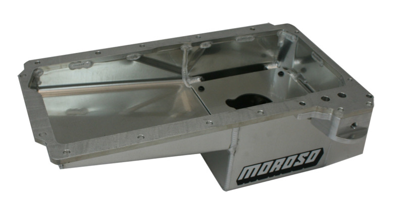 Moroso GM LS/02-15 COPO Camaro (w/Rear Sump) Fabricated Drag Race Baffled 7qt 7.5in Aluminum Oil Pan - 21151