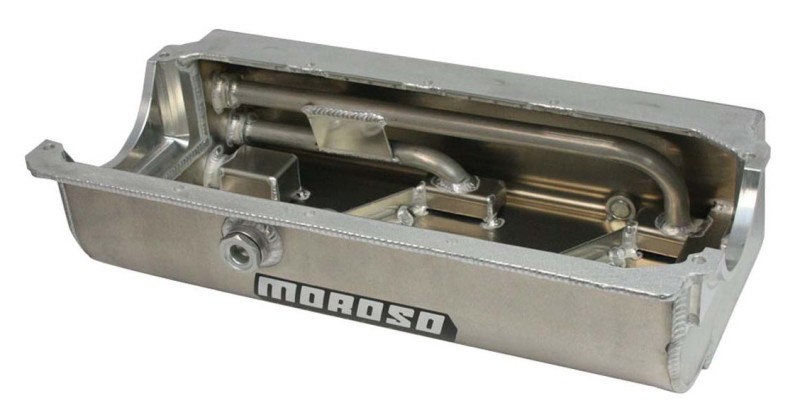 Moroso Dart/Brodix Small Block (w/Three Pick Ups) Sprint Car Dry Sump 6.5in Aluminum Oil Pan - 21551