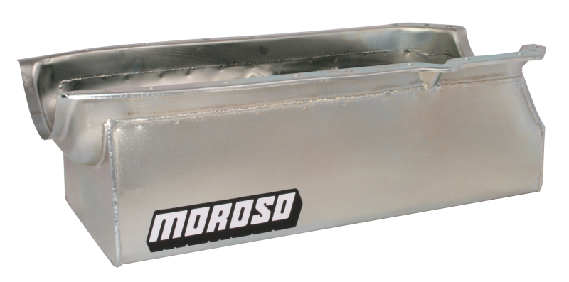 Moroso 65-Up Oldsmobile V-8 (330-455) Marine Stroker Box Sump Flat Bottom 10qt 7.25in Steel Oil Pan - 21631