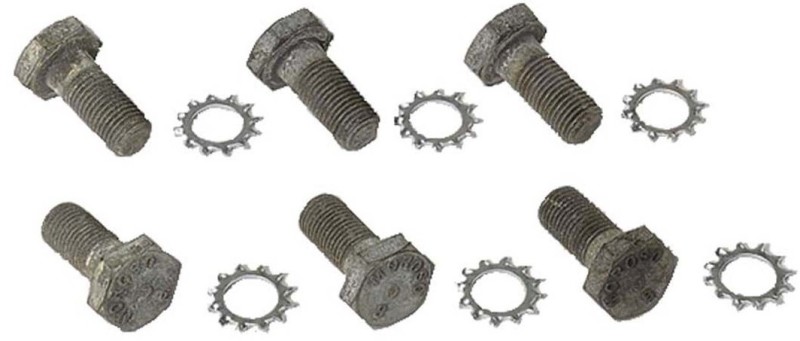 Moroso Chevrolet Big Block/Small Block/90 Degree V6 Flex Plate Bolts - Steel - 6 Pack - 38760