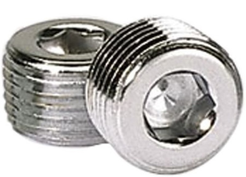 Moroso Chrome Plated Pipe Plugs - 1/2in NPT Thread - 2 Pack - 39153