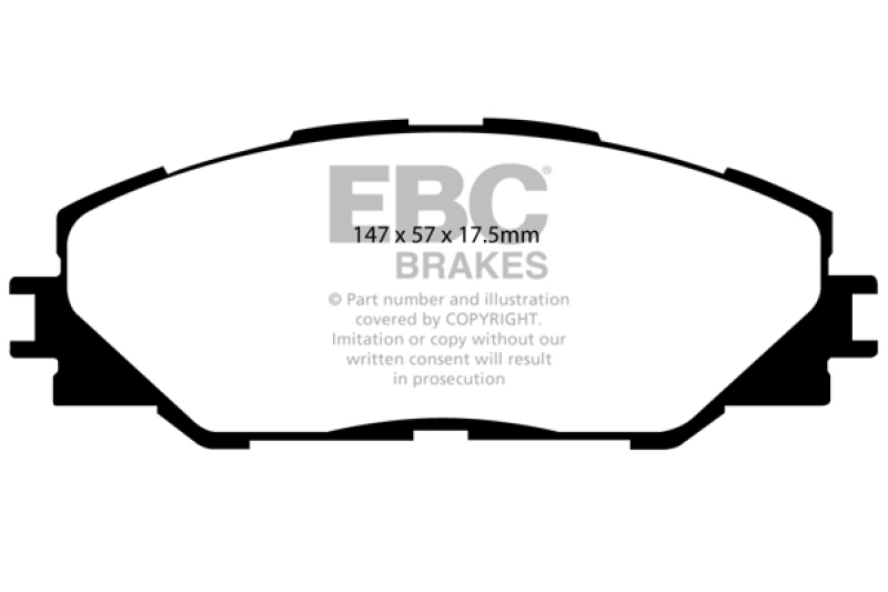 EBC 09-10 Pontiac Vibe 2.4 2WD Ultimax2 Front Brake Pads - UD1211