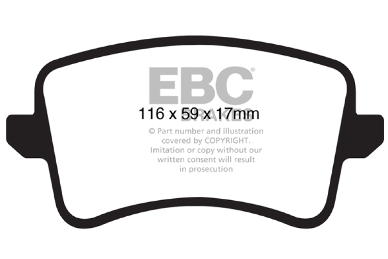 EBC 09-11 Audi A4 2.0 Turbo Ultimax2 Rear Brake Pads - UD1386