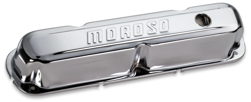 Moroso Mopar 273-360 Valve Cover - w/Baffles - Stamped Steel Chrome Plated - Pair - 68161