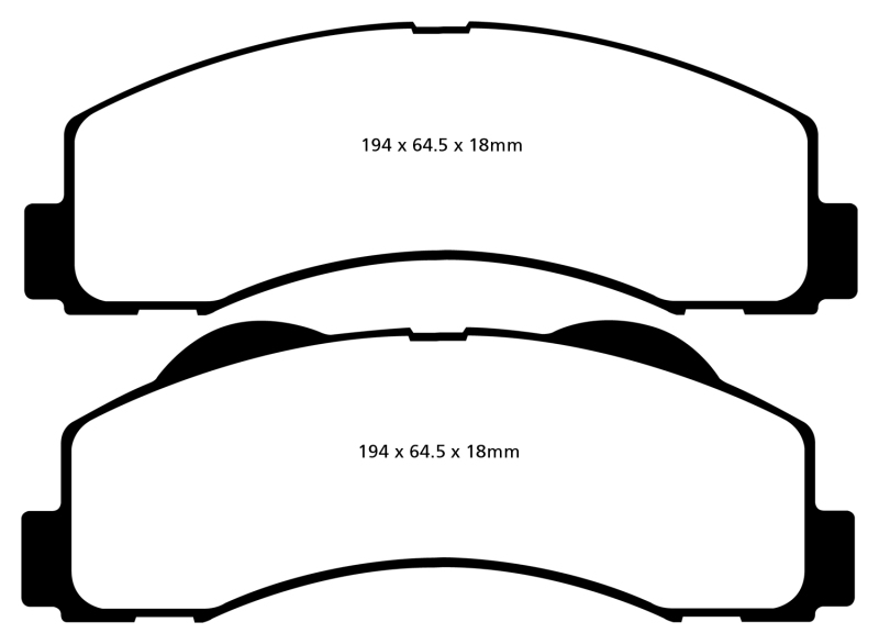 EBC 15+ Ford Expedition 3.5 Twin Turbo 2WD Ultimax2 Front Brake Pads - UD1414