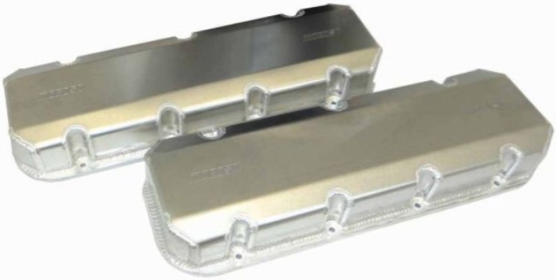 Moroso Chevrolet Big Block Valve Cover w/Billet Rail - 3in - Exhaust & Intake Pockets - Aluminum - 68457