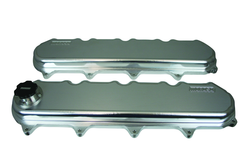 Moroso GM LT1/LT4/L86 Valve Cover - w/Coil Mounts - Oil Fill on Each Cover - Billet Aluminum - Pair - 68495