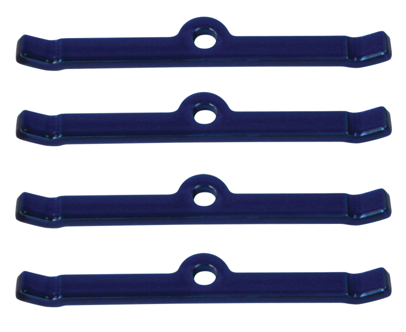 Moroso Chevrolet Small Block Valve Cover Hold Downs - Steel - Blue Powder Coat - Set of 4 - 68506