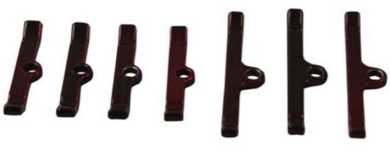 Moroso Chevrolet Big Block Valve Cover Hold Downs - Steel - Red Powder Coat - Set of 7 - 68525