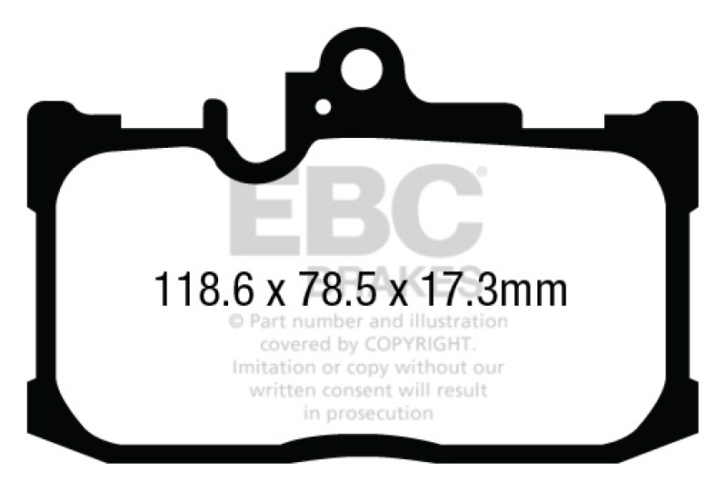 EBC 13+ Lexus GS350 3.5 F-Sport RWD Ultimax2 Front Brake Pads - UD1686