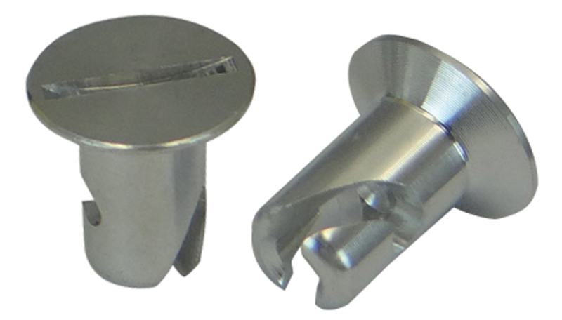 Moroso Quick Fastener - Flush Head - 5/16in x .400in - Aluminum - 10 Pack - 71295