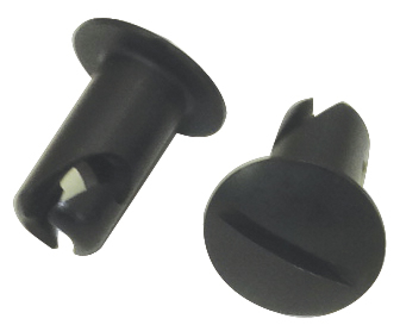 Moroso Quick Fastener - Oval Head - 5/16in x .450in - Aluminum - Black - 10 Pack - 71327