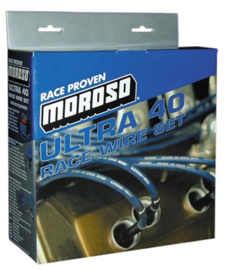 Moroso GM LS Ignition Wire Set - Ultra 40 - Unsleeved - Coil-On - 8in Wire - Black - 73703