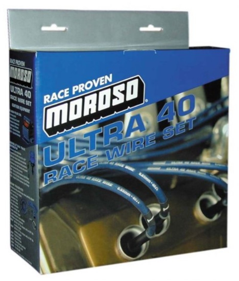 Moroso Chevrolet Big Block Ignition Wire Set - Ultra 40 - Sleeved - Non-HEI - 90 Degree - Black - 73821