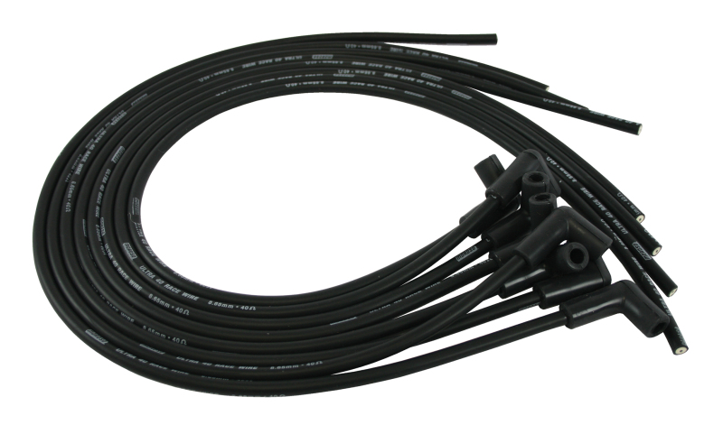 Moroso Universal Ignition Wire Set - Ultra 40 - Unsleeved - 90 Degree - Black - 73814