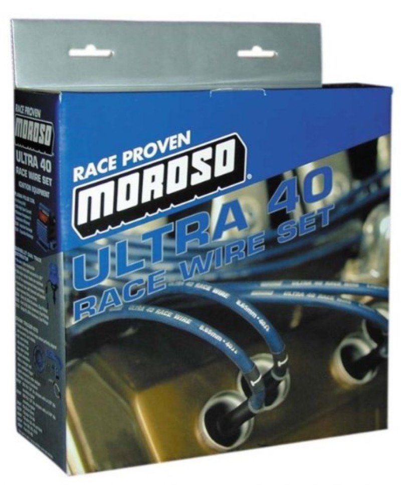 Moroso Ford 351W Ignition Wire Set - Ultra 40 - Sleeved - HEI - 135 Degree - Black - 73822