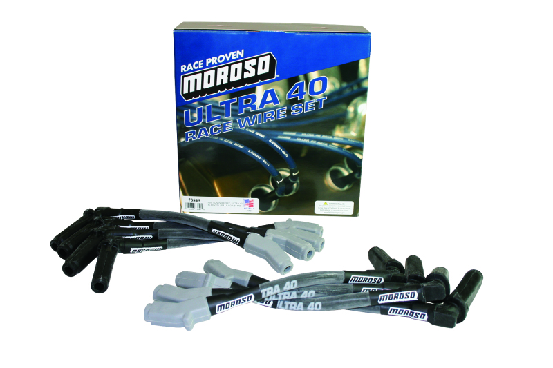 Moroso GM LS Ignition Wire Set - Ultra 40 - Sleeved - (Use w/Part No 68476) - Black - 73849