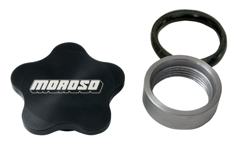Moroso Universal Filler Cap Kit - 1-3/8-12 - Aluminum Bung - Black Anodized - 85283