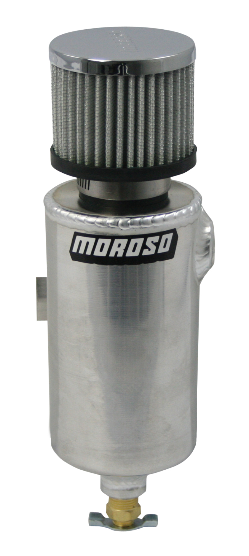 Moroso Breather Tank/Catch Can - 3/8in NPT Female Fitting - Roll Bar Mount - Aluminum - 85462