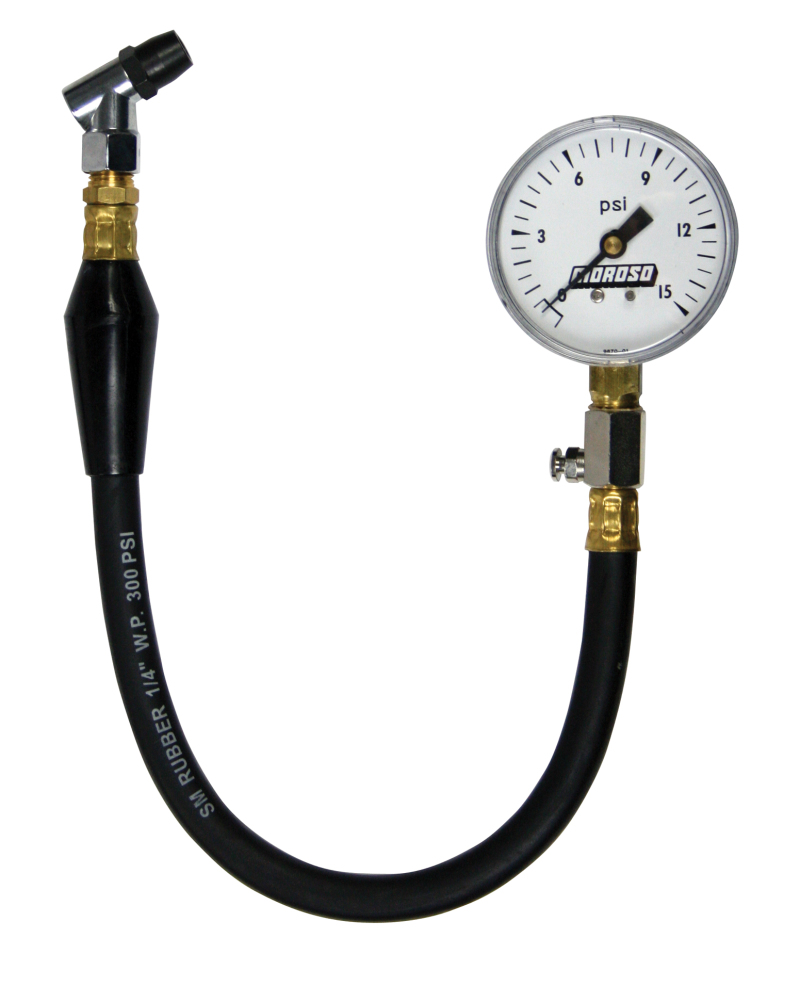 Moroso Tire Pressure Gauge 0-15psi - 2-5/8in Display - 2 Percent Accuracy - 89550