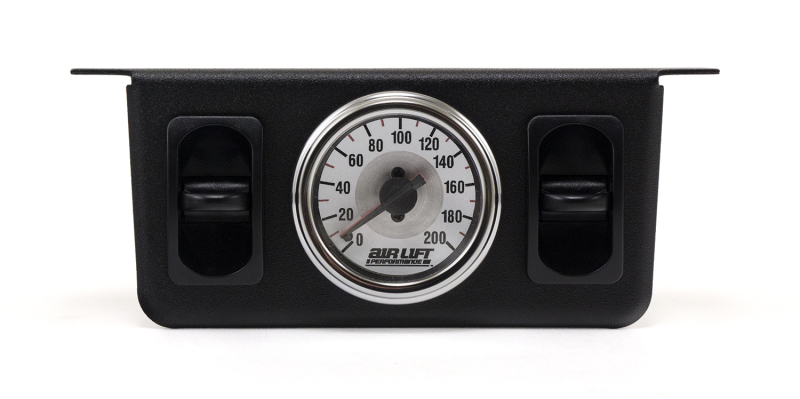 Air Lift Dual Needle Gauge With Two Paddle Switches- 200 PSI - 26229