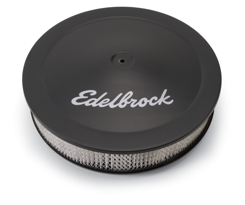 Edelbrock Air Cleaner Pro-Flo Series Round Steel Top Paper Element 14In Dia X 3 75In Dropped Base - 1223