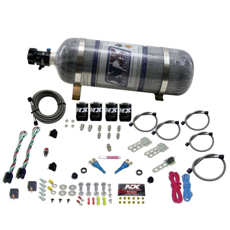 Nitrous Express Ford EFI Dual Stage Nitrous Kit (50-150HP x 2) w/Composite Bottle - 20124-12