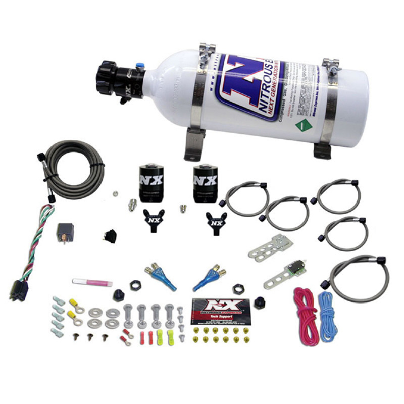 Nitrous Express 08-10 Dodge Viper EFI Dual Nozzle (100-300HP) w/5lb Bottle - 20325-05