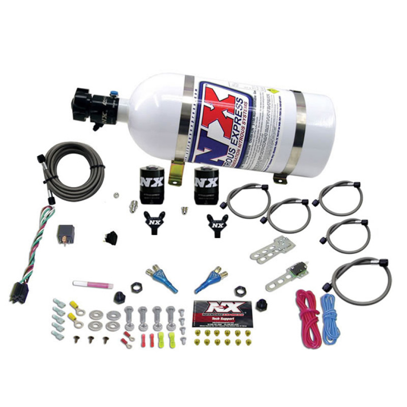 Nitrous Express 08-10 Dodge Viper EFI Dual Nozzle (100-300HP) w/10lb Bottle - 20325-10