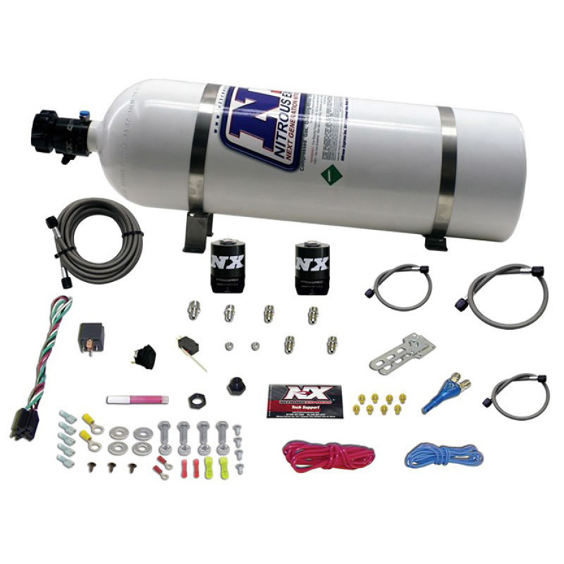 Nitrous Express Universal Nitrous Kit for EFI (All Single Nozzle Application) w/15lb Bottle - 20915-15