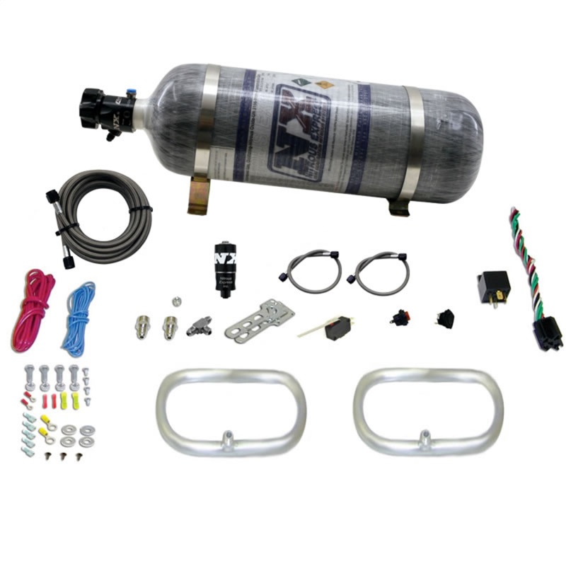 Nitrous Express Dual Ntercooler Ring System (2 - 6 x 6 Rings) w/Composite Bottle - 22200-12