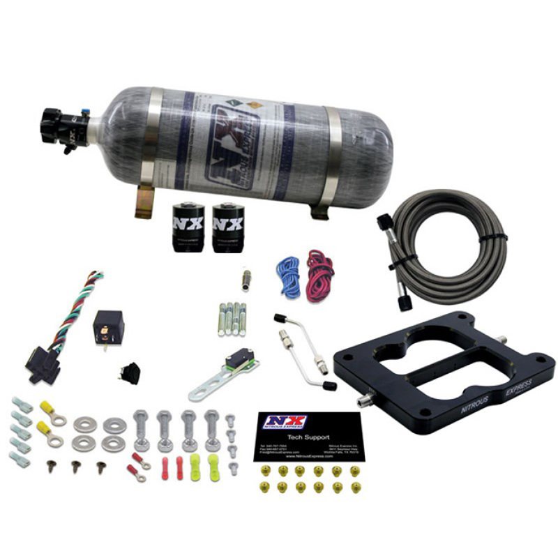 Nitrous Express Q-Jet/Holley Spread Bore Nitrous Kit (50-300HP) w/Composite Bottle - 30080-12