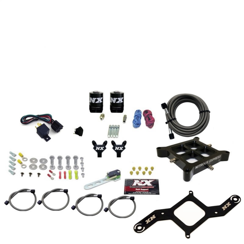 Nitrous Express 4150 Billet Crossbar Stage 6 Nitrous Kit (50-300HP) w/o Bottle - 60042-00