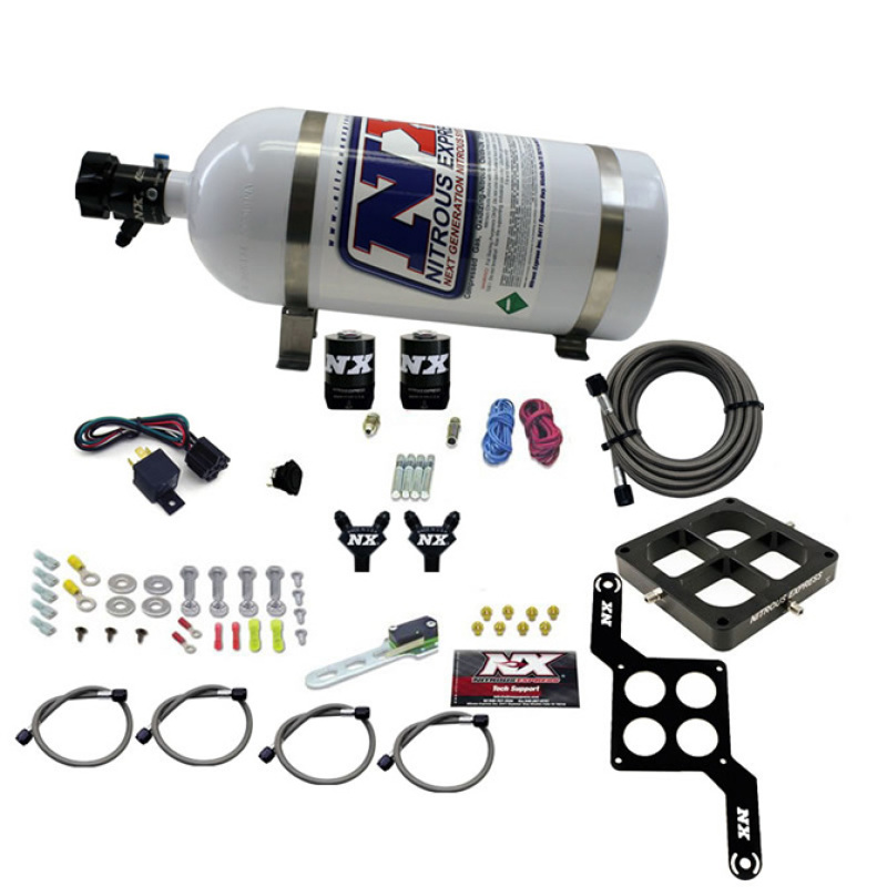 Nitrous Express Dominator Billet Crossbar Pro-Power Nitrous Kit (100-500HP) w/10lb Bottle - 60547-10