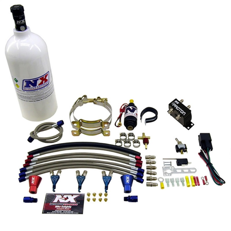 Nitrous Express Three Cyl Proton Nitrous Kit w/2.5lb Bottle - 61027-2.5P