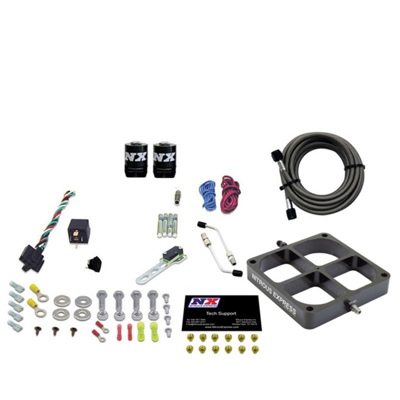 Nitrous Express Single Entry Crossbar 8500 Based Throttle Body Nitrous Kit w/No Bottle - 63980-00