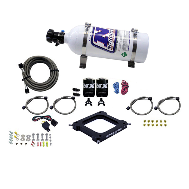 Nitrous Express 4500 Assassin Plate Stage 6 Nitrous Kit (50-300HP) w/5lb Bottle - 67070-05